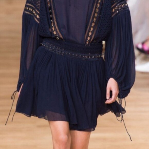 NWT 100% Silk Chloe x Barneys New York Mini Skirt | Size 40/8 - Picture 4 of 16